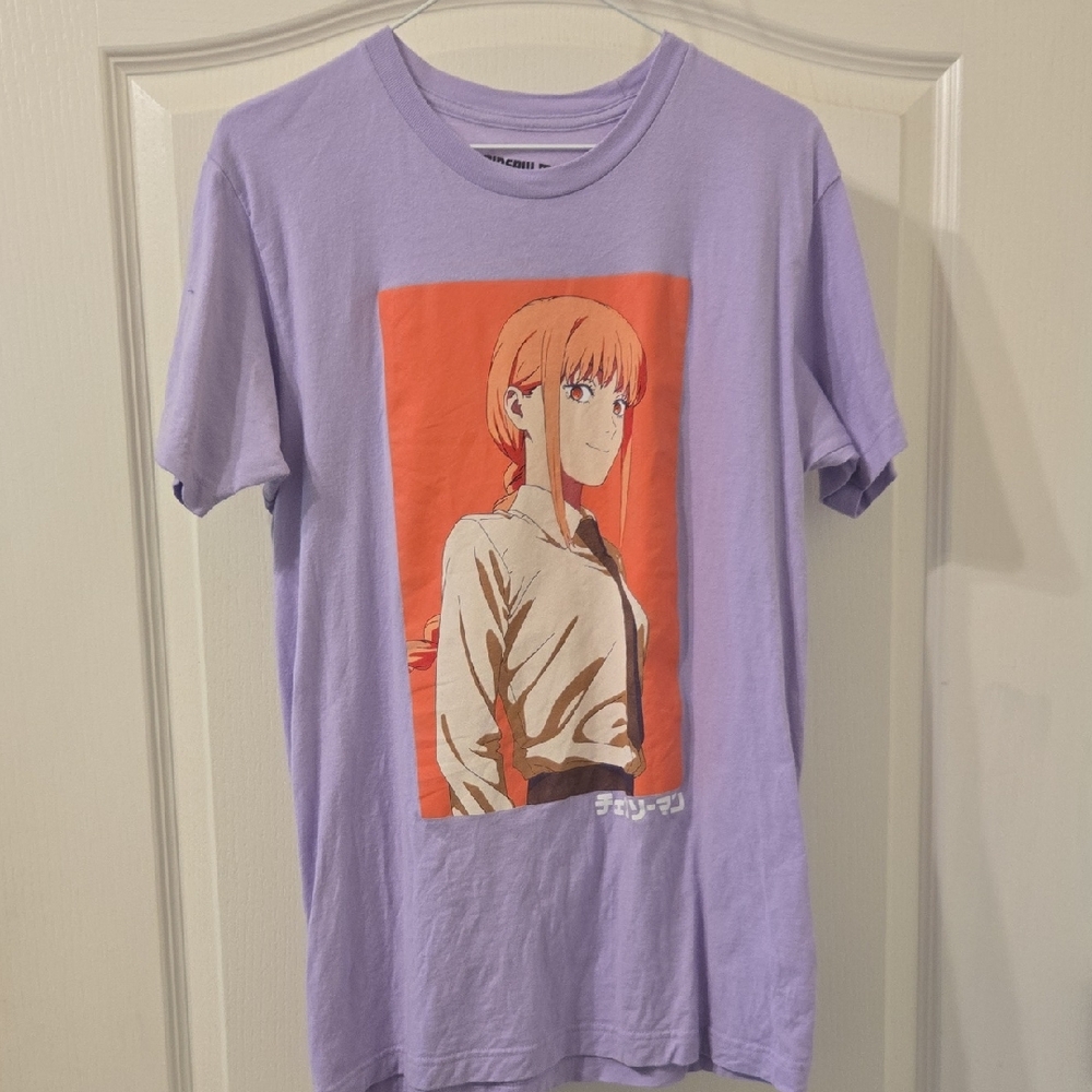 Chainsaw Man Lavender Graphic T-Shirt Size M